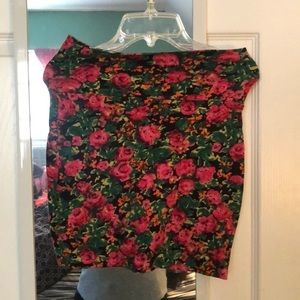 Floral pencil skirt